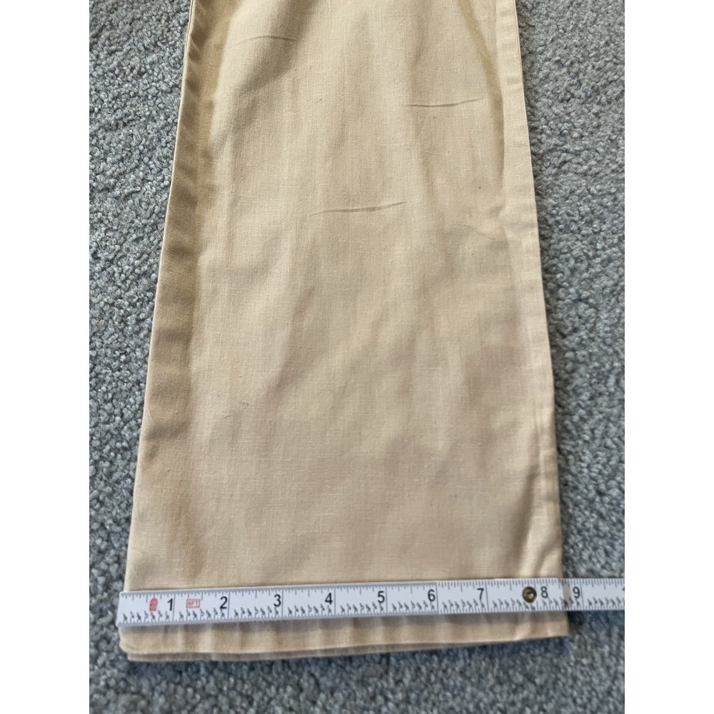 Y2K Derek Heart Wide Leg Pants Juniors M Button Accent Smocked Waist Beige - Picture 7 of 9
